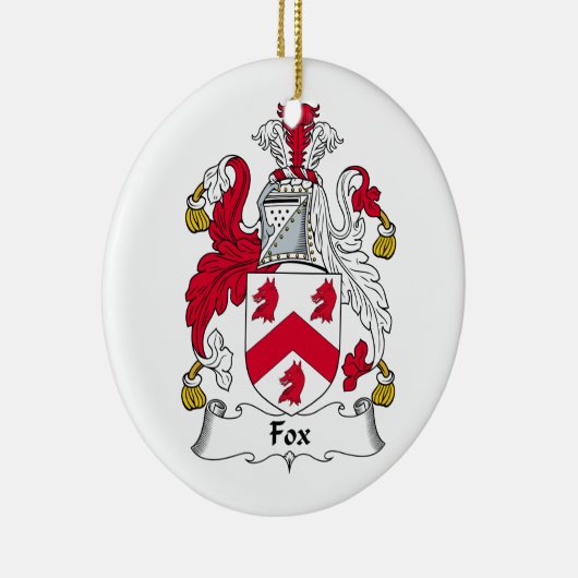 Fox Family Crest Keramisch Ornament (Rechts)