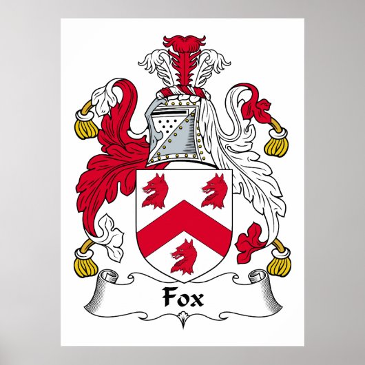Fox Family Crest Poster (Voorkant)