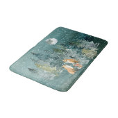 Fox Family in Forest Full Moon Snowfall Badmat (Gekanteld)