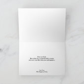 Fox Family in Forest Full Moon Snowfall Feestdagen Kaart (Binnen)