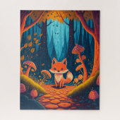 Fox Fantasy Animal Forest illustratie Legpuzzel (Verticaal)