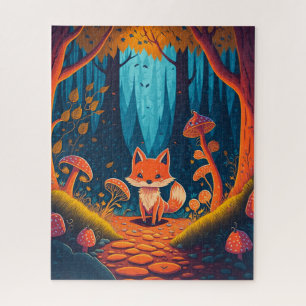 Fox Fantasy Animal Forest illustratie Legpuzzel