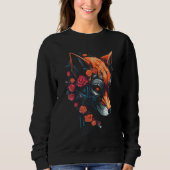 Fox Fantasy Flowers Art - Animal Fox Trui (Voorkant)