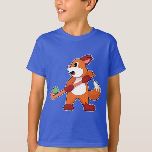 Fox Field hockey hockey stick T-shirt (Voorkant)