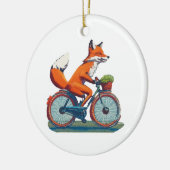 Fox-fiets Keramisch Ornament (Links)
