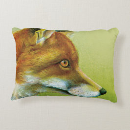 Fox fine art schilderij gooi kussen