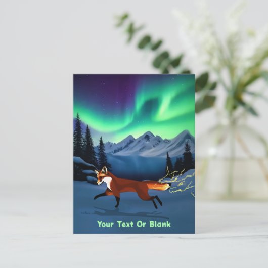 Fox Fire - Noorderlicht Briefkaart (Staand voorkant)