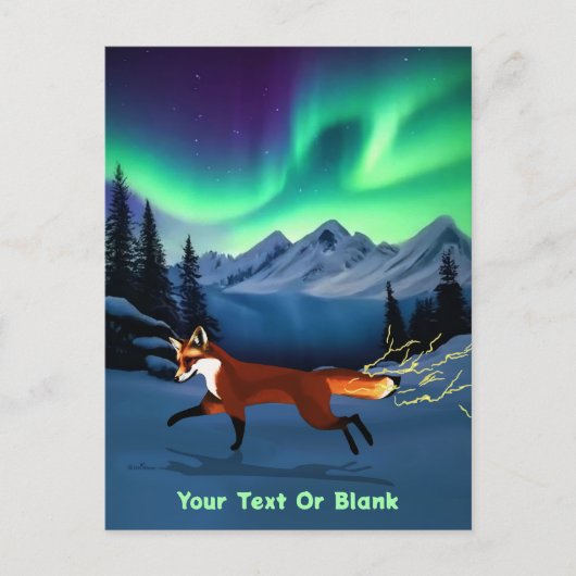 Fox Fire - Noorderlicht Briefkaart (Voorkant)