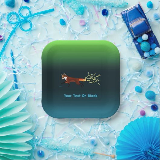 Fox Fire - Noorderlicht Papieren Bordje (Feest)