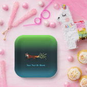 Fox Fire - Noorderlicht Papieren Bordje (Feest)