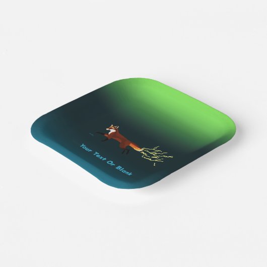 Fox Fire - Noorderlicht Papieren Bordje (Gebogen)