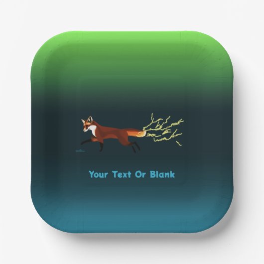 Fox Fire - Noorderlicht Papieren Bordje (Voorkant)