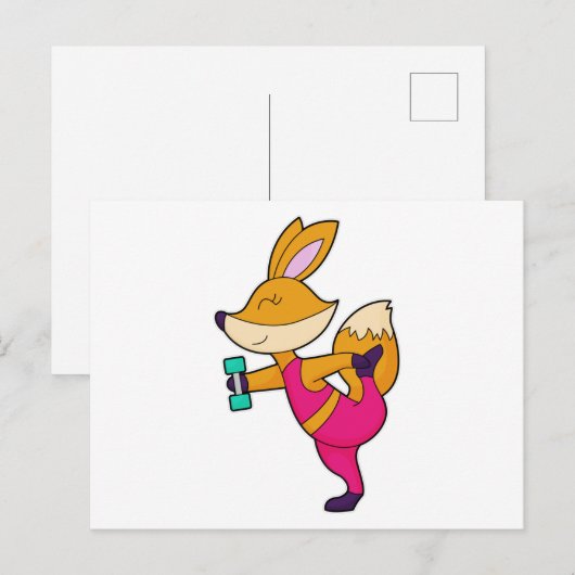 Fox Fitness Hantelelement Briefkaart (Voorkant / Achterkant)