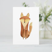 Fox Flat Note Kaart, blanco Bedankkaart (Staand voorkant)