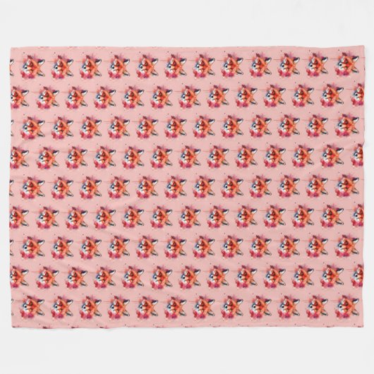 Fox Fleece Blanket Deken (Voorkant (Horizontaal))