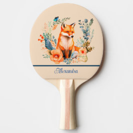 Fox Floral gepersonaliseerd Tafeltennisbatje