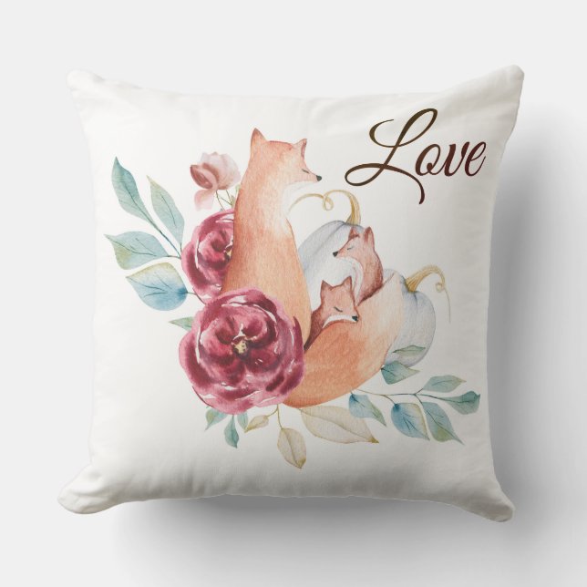 Fox Floral Reversible Pillow... Kussen (Voorkant)