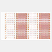 Fox Flower Crown Roze Kinder naam Waterdicht Labels (Vel)