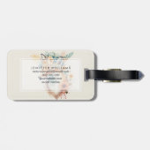 Fox Flower Crown Watercolor Bagagelabel (Achterkant horizontaal)