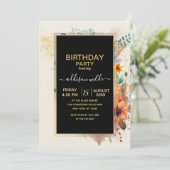 Fox Flower Crown Watercolor                        Kaart (Staand voorkant)