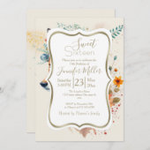 Fox Flower Crown Watercolor                        Kaart (Voorkant / Achterkant)