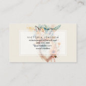 Fox Flower Crown Watercolor                        Visitekaartje (Achterkant)