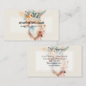 Fox Flower Crown Watercolor                        Visitekaartje (Voorkant / Achterkant)