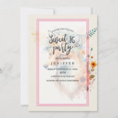 Fox Flower Crown Waterverf Kaart (Voorkant)