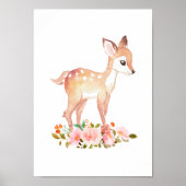 Fox Flowers Nursery Poster Kinderkamer Decoratie (Voorkant)