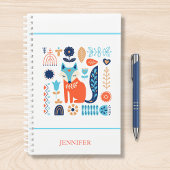 Fox Folk Art Floral Pattern - Gepersonaliseerd | N Planner
