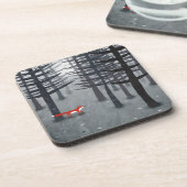 Fox Forest Art Bier Onderzetter (Linkerzijde)