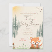 Fox Forest Baby shower Kaart (Voorkant)