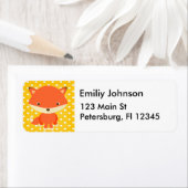 Fox Forest Dieren Bosbeboste schepsel postzegel Etiket (Insitu)