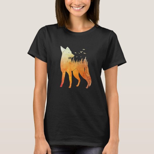Fox forest fox hunter hunting Fox 2 T-shirt (Voorkant)