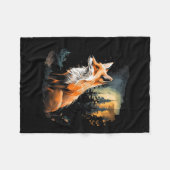 Fox Forest Natuur Lover Mountains Wandelen Camping Fleece Deken (Voorkant (Horizontaal))