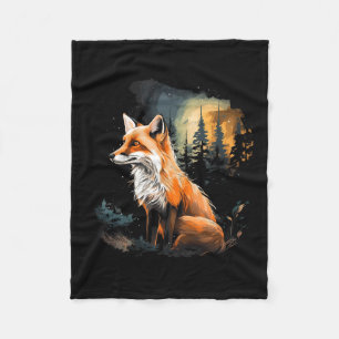 Fox Forest Natuur Lover Mountains Wandelen Camping Fleece Deken