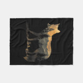 Fox Forest Natuur Lover Mountains Wandelen Camping Fleece Deken (Voorkant (Horizontaal))