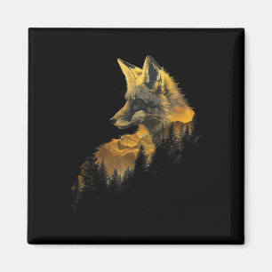 Fox Forest Natuur Lover Mountains Wandelen Camping Magneet