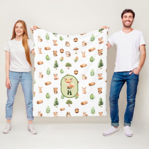 Fox Forest Vrienden Schattige Bos Dieren Fleece Deken
