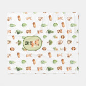 Fox Forest Vrienden Schattige Bos Dieren Fleece Deken (Voorkant (Horizontaal))