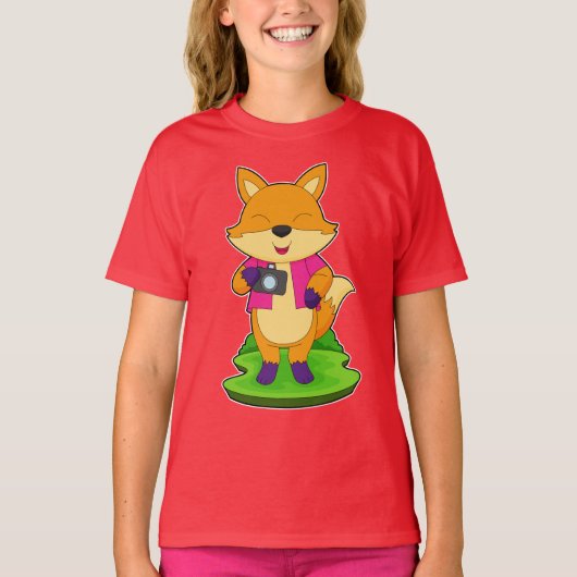 FOX Fotograaf Camera T-shirt (Voorkant)