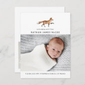 Fox foto's van moderne Waterverf Aankondigingskaart (Voorkant / Achterkant)