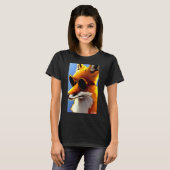 Fox Fox Sunbril Wilde Levensdieren Zoo Forest T-shirt (Voorkant volledig)