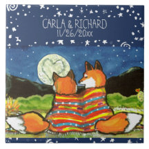 Fox Foxes Love Romantic Wedding Jubileum Custom