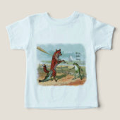 Fox Frog Vist Antiek illustratie (Design voorkant)