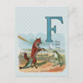 Fox Frog Vist Antiek illustratie Briefkaart (Voorkant)