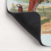 Fox Frog Vist Antiek illustratie Muismat (Hoek)