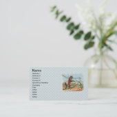 Fox Frog Vist Antiek illustratie Visitekaartje (Staand voorkant)