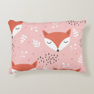 Fox Fun: Schattige bospatroon Accent Kussen