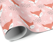 Fox Fun: Schattige bospatroon Cadeaupapier (Rol Hoek)